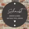 Donkergrijs - Sierlijk Naambord Rond klein -sfeer2
