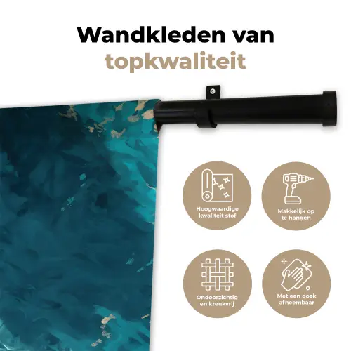 Vrouw - Water - Bikini - Oranje Wandkleed katoen klein -sfeer2