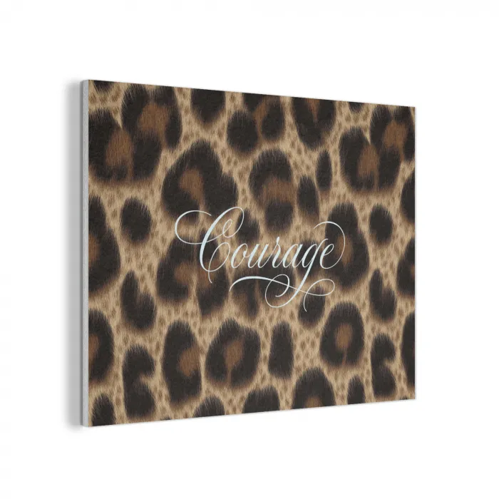 Luipaardprint - Bruin - Courage - Sierlijk PET vilt klein -3d