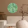 Palmboom - Bladeren - Groen Wandcirkel behangsticker klein 186 -sfeer1