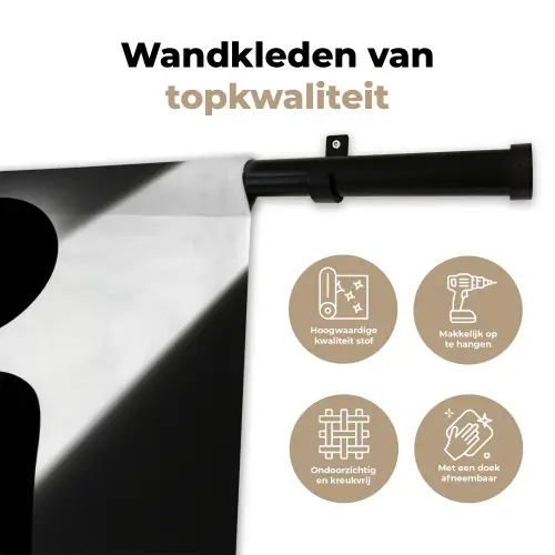Vrouw - Wijn - Chic Wandkleed katoen klein -sfeer2
