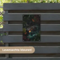 Kaketoe - Vogel - Vlinders tuinposter los doek klein -sfeer3