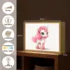 Unicorn - Meisjes - Kinderen - Eenhoorn - Roze Light Box met batterij (Wandlamp kind) middel -USP_websiteoverzichtNL