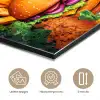Fastfood - Graffiti - Hamburger - Eten - Modern aluminium wit klein -closeup_NL