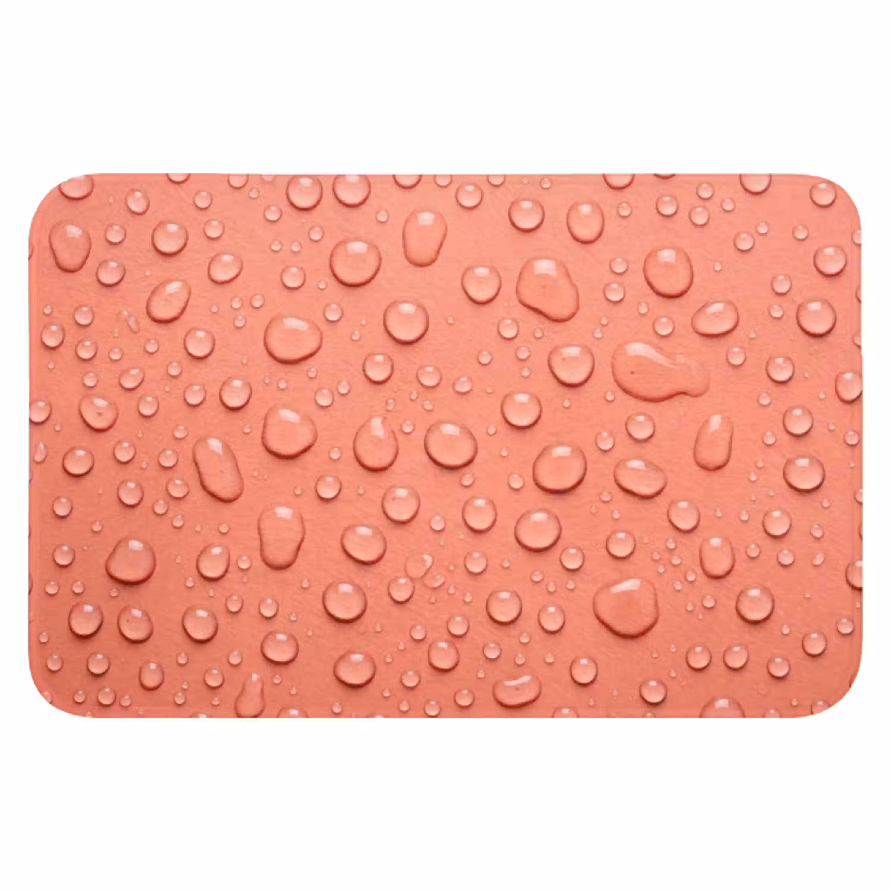 Water - Druppels - Roze WCmat klein -3d