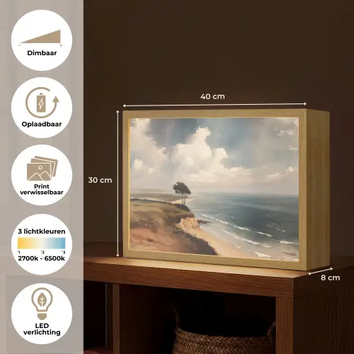 Klif - Zee - Boom Light Box met batterij (Wandlamp) middel -USP_websiteoverzichtNL