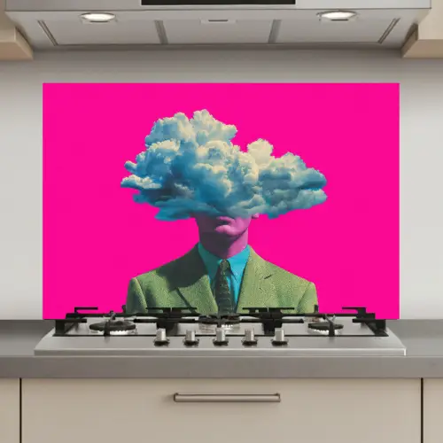 Man - Pak - Wolk - Roze keuken achterwand spatscherm klein -3d_website
