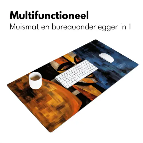 Abstract - Portret - Kleurvakken Muismat XXL klein -sfeer4