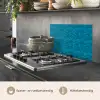 Turquoise - Heuvels - Bloemen keuken achterwand spatscherm klein 900 -usp_NL