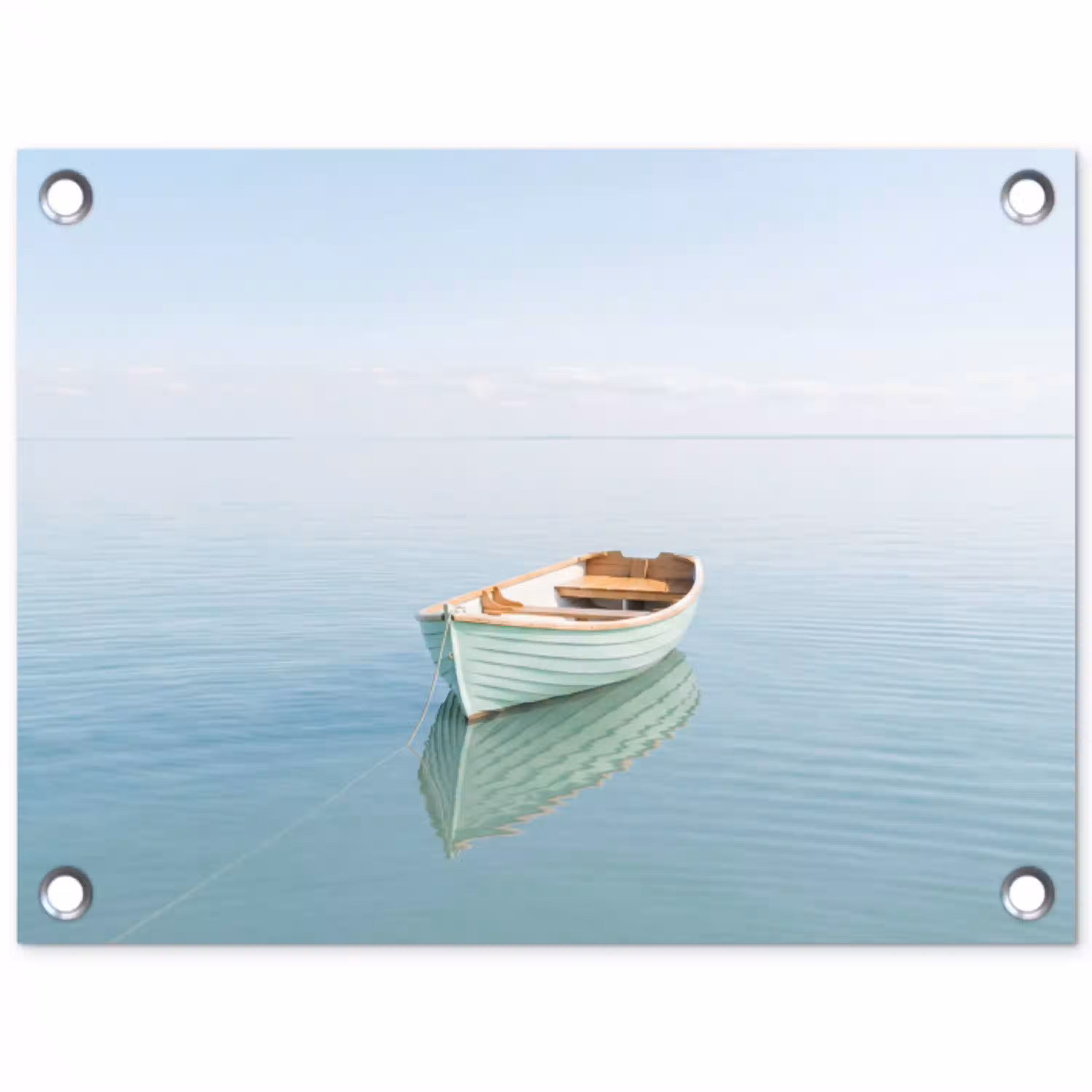 Minimalistisch - Boot - Zee tuinposter los doek klein -3d