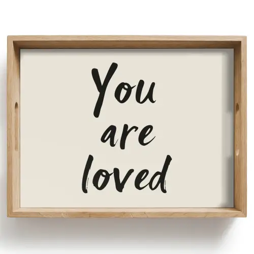 Minimalistisch - Beige - Love Dienblad Rechthoek middel -z3d_shopping