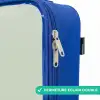 Beige retro raceauto op groen achtergrond Kinderkoffer - Blauw klein -rits_FR