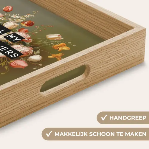 Bloem - Quote - Vintage - Art Dienblad Rechthoek middel -USP_HandgreepNL