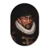 Willem van Oranje - Adriaen Thomasz - Bril Wandcirkel Ovaal Forex klein -3d