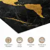 Wereldkaart - Goud - Marmer poster papier klein -closeup_NL