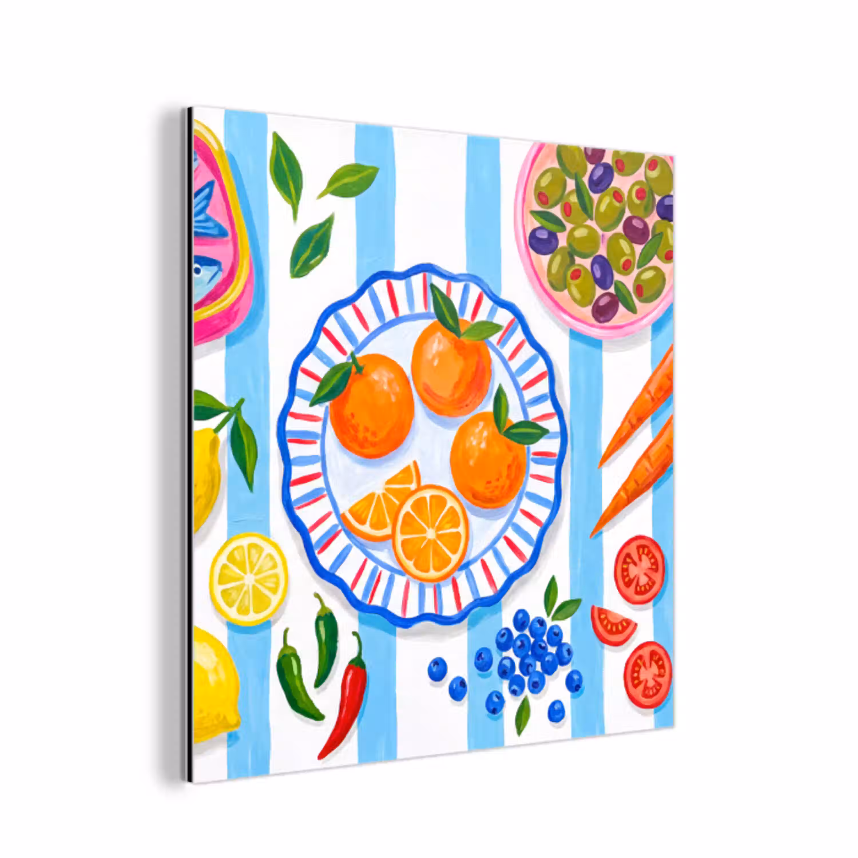 Eten - Vers - Illustratie aluminium wit klein -3d