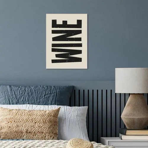 Zwart - Wijn - Decoratie - Vintage poster papier klein -sfeer2