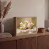 Bloemen - Eieren - Geschilderd Light Box met batterij (Wandlamp) middel -sfeer2