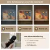 Silhouetten - Abstract - Zon - Maan Light Box met batterij (Wandlamp) middel -USP_lichtkleurNL
