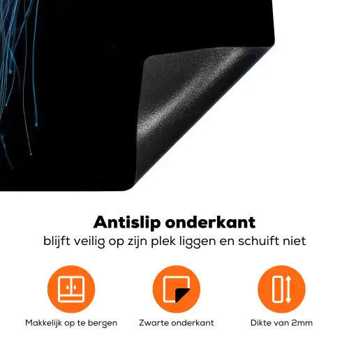 Kwal - Tentakels - Blauw - Licht Inductie beschermer vinyl 3mm klein -zzzzzzz-td-onderkant