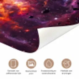 Space - Stars - Abstract - Colorful deurposter klein -closeup_NL