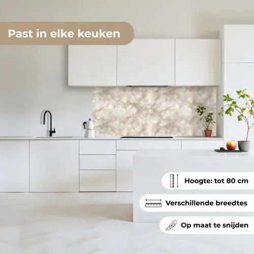 Zandkleurig - Marmer - Natuursteen keuken achterwand 2 middel 871 -sfeer4_NL