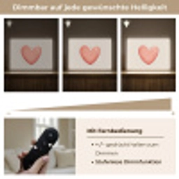 Rood - Hart - Beige Light Box met batterij (Wandlamp) middel -USP_dimbaarDE
