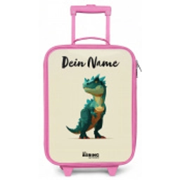 Dino - Dier - Groen Kinderkoffer - Roze klein -zz3dotto