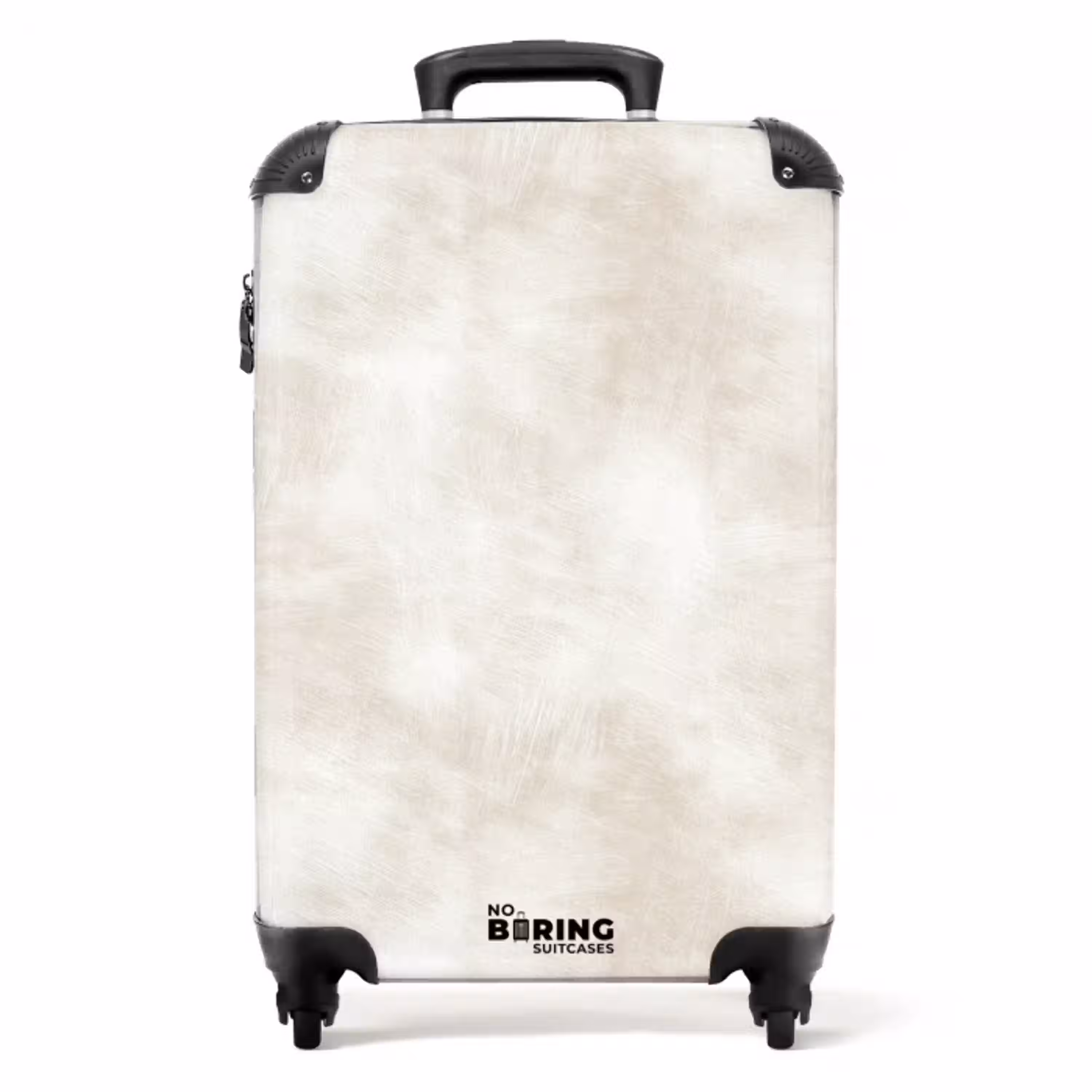 Subtiel - Structuur - Beige NBS - Handbagage koffer - Volwassenen Unisex middel -productfoto_recht