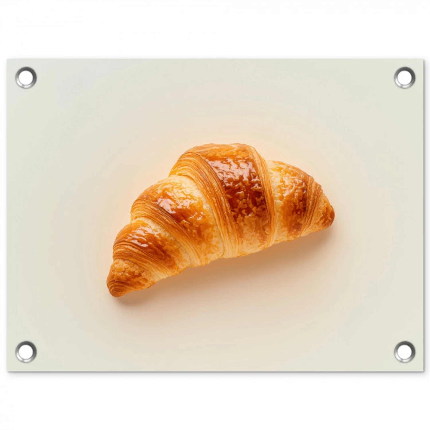 Croissant - Brood - Beige tuinposter los doek klein -3d