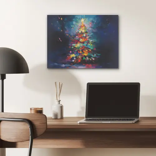Kerstboom - Kerst - Abstract - Kleurrijk PET vilt klein -sfeer5