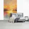 Modern - Abstract - Goud - Roze fotobehang vinyl groot -slaapkamer