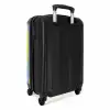 Abstract - Gele golven NBS - Handbagage koffer - Kinderen Unisex middel -achterkant