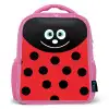 Dierenportret - Lieveheersbeestje - rood Kinderrugzak - Roze middel -3d