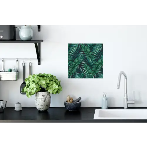 Bladeren - Inductie beschermer - Jungle - Tropical Muursticker klein -keuken