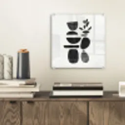 Japandi - Zwart - Abstract plexiglas 5mm klein -sfeer1