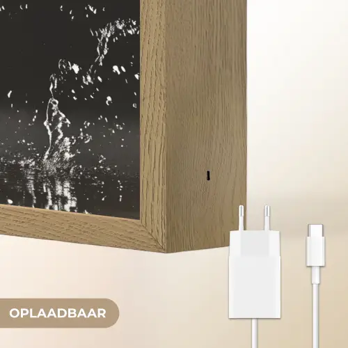 Hardloopschoenen - Rennen - Druppels - Zwart Light Box met batterij (Wandlamp) middel -USP_websiteoplaadbaarNL