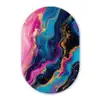 Marmer - Modern - Goud Wandcirkel Ovaal Forex klein -3d