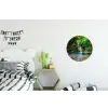 Jungle - Waterval - Planten - Water - Natuur Wandcirkel aluminium klein -kinderkamer