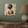 Vrouw - Verf - Abstract - Beige - Modern aluminium wit klein -sfeer2