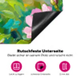 Kolibrie - Bloemen - Natuur - Kleurrijk Inductie beschermer vinyl 3mm klein -zzzzzzz-lf-onderkant