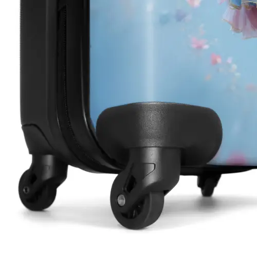 Fee met blauwe jurk en bloemetjes kroon NBS - Handbagage koffer - Kinderen Unisex middel -wiel