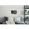 Springen - Paard - Zwart - Wit Muursticker klein -slaapkamer