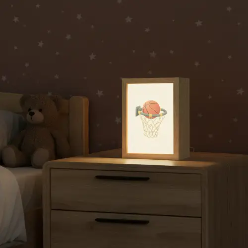 Basketbal - Net - Oranje Light Box met kabel klein -sfeer1_kind