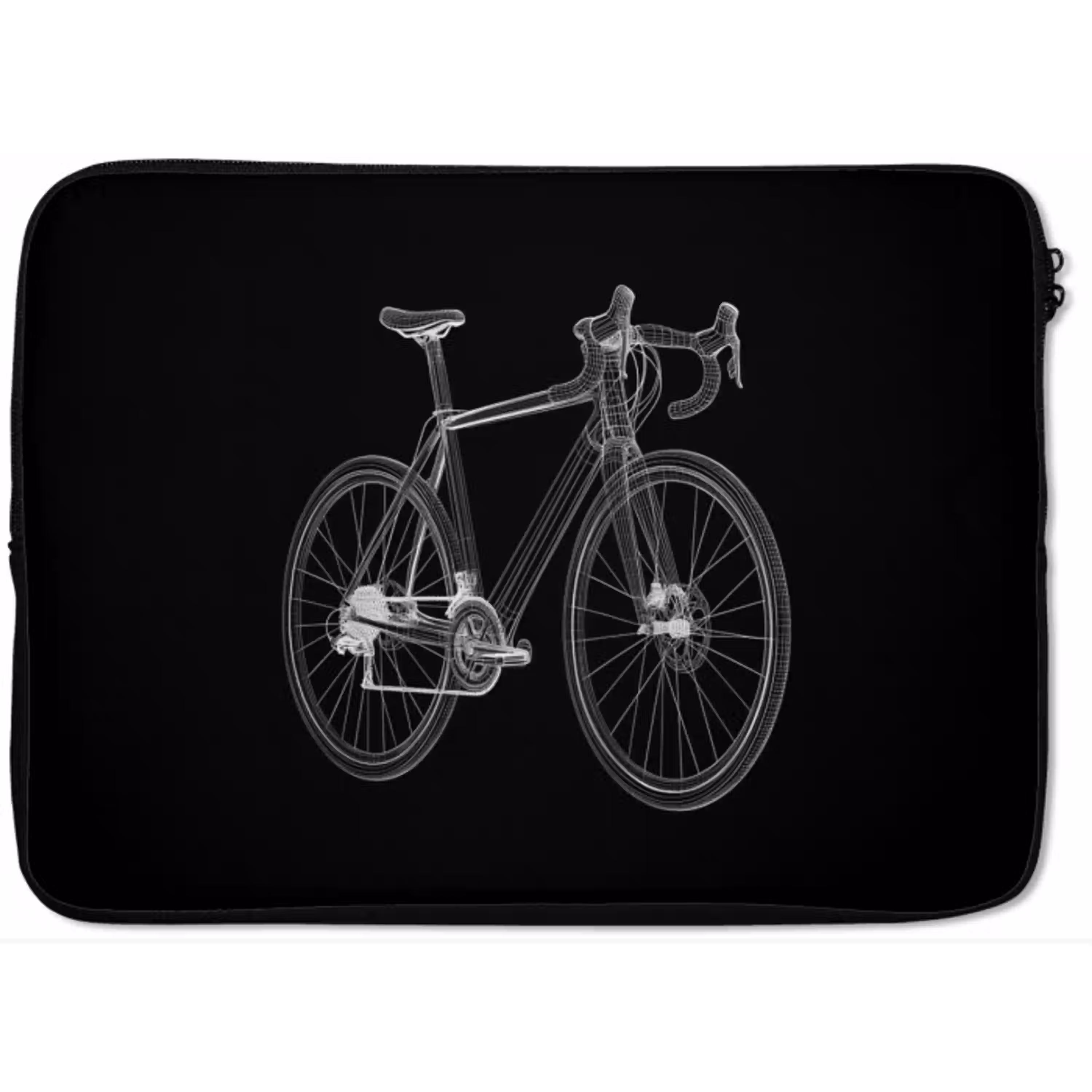 Lijnen - Illustratie - Wit laptophoes neopreen klein -zkaufland3dotto