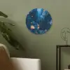 Koraalrif - Vissen - Oceaan - Blauw Akoestische PET Vilt - Rond klein -sfeer2