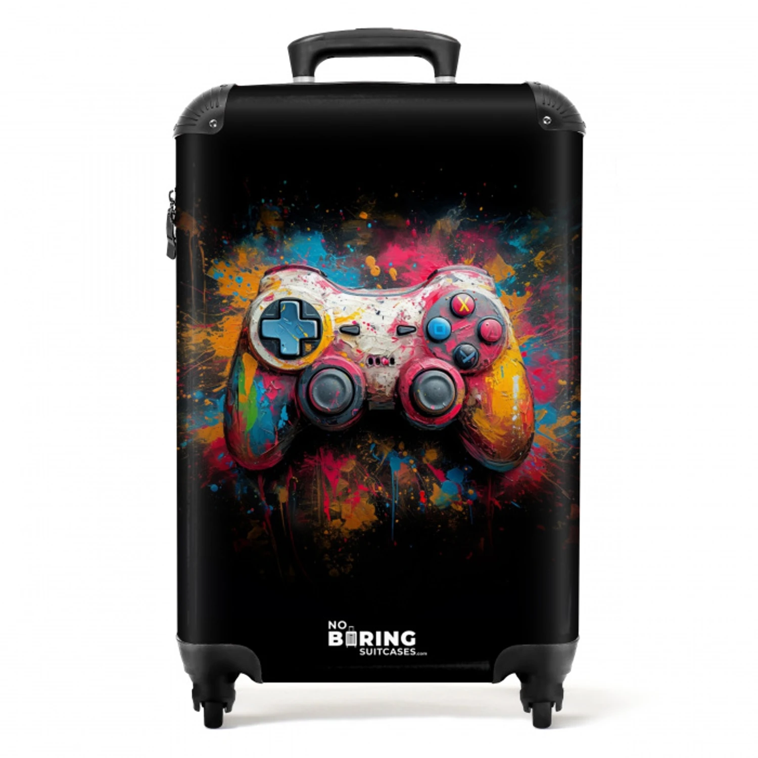 Game Controller Bedekt met Verf NBS - Handbagage koffer - Unisex middel -productfoto_recht