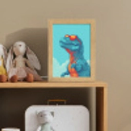 T-Rex - Blauw - Wolken - Zonnebril Light Box met kabel klein -sfeer2_kind
