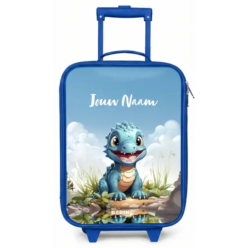 Darius Dino Kinderkoffer - Blauw klein -zz3dotto