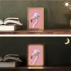 Flamingo - Roze - Koksmuts - Vogel Light Box met kabel (Tafellamp) klein -sfeer3